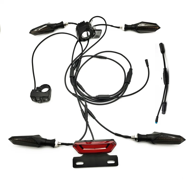 Bike Light Front Rear - Set lampu kabel sepeda listrik tahan