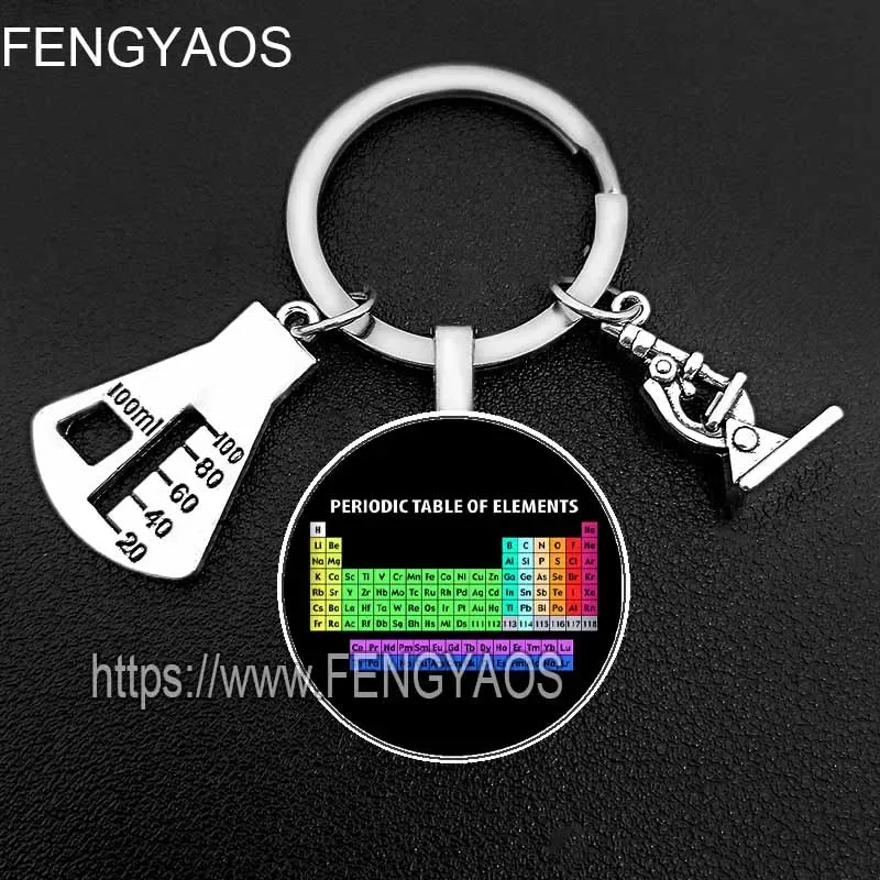 Chain Lock Combination - Tabel berkala gantungan kunci elemen rumah,