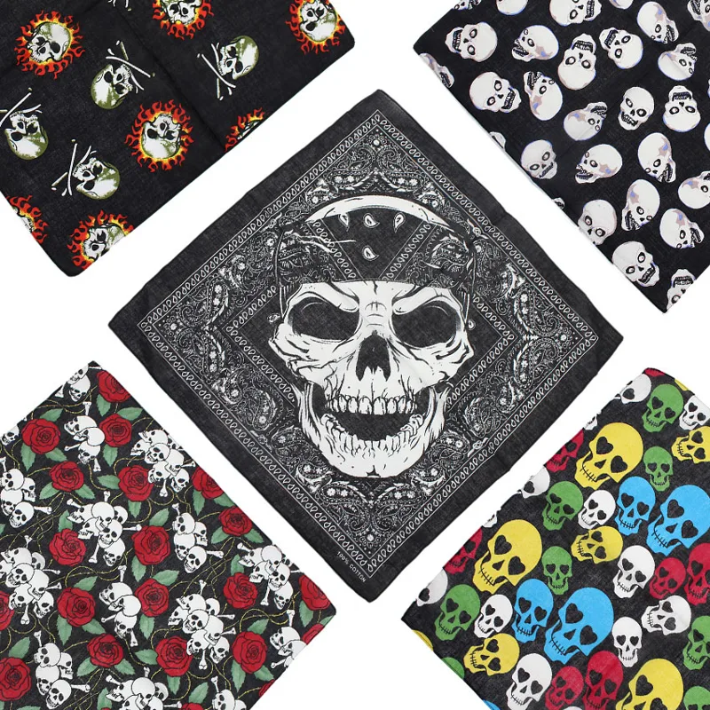 Cycling Zones - Tengkorak Bandana Square Syal 100% Katun