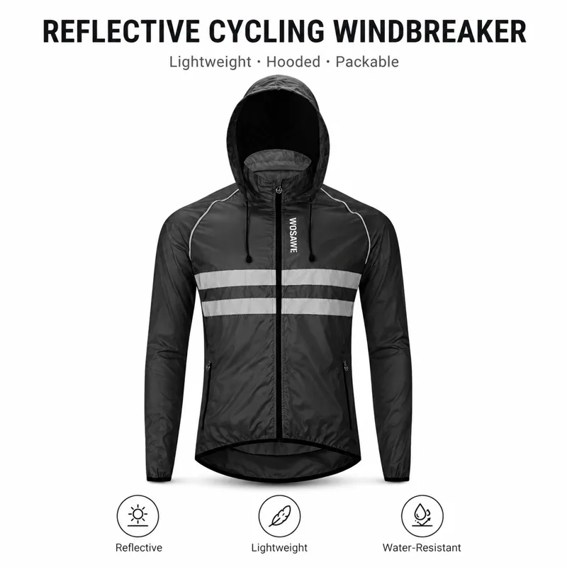 Cycling Commute Jacket - Jaket Sepeda Pria Reflektif Anti Angin