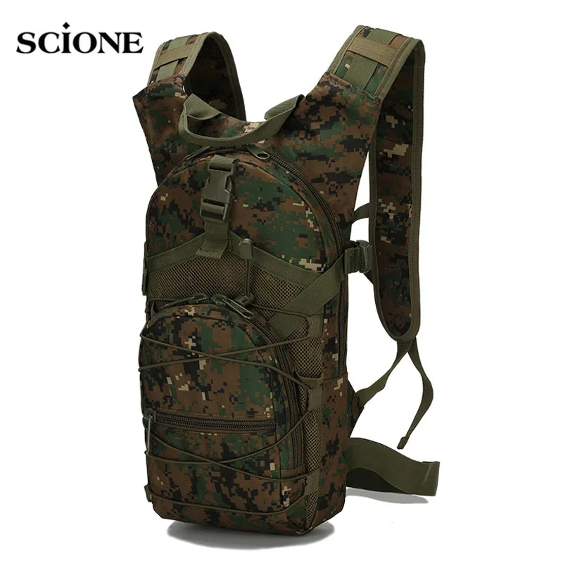 Cycling Commute Backpack - Ransel taktis Molle 15L, tas punggung