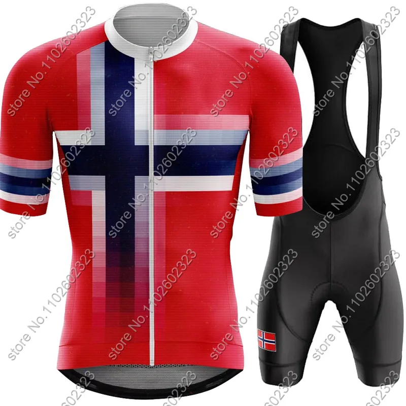 Cycling Commuter Shorts - Jersey Bersepeda Norwegia 2024, setelan tim