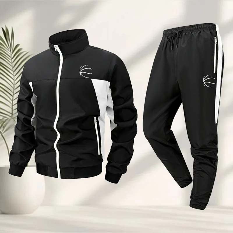 Cycling Commute Jacket - Setelan Olahraga Kasual Bergaris Kreatif Pria