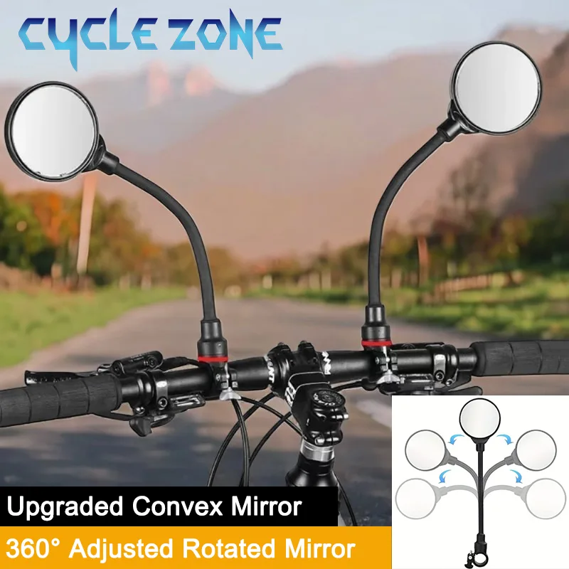 Mirror Handlebar Convex - Cermin Sepeda Kaca Spion Stang Sepeda