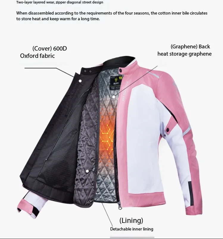 Setelan bersepeda motor wanita - Cycling Commute Jacket ulasan dan harga