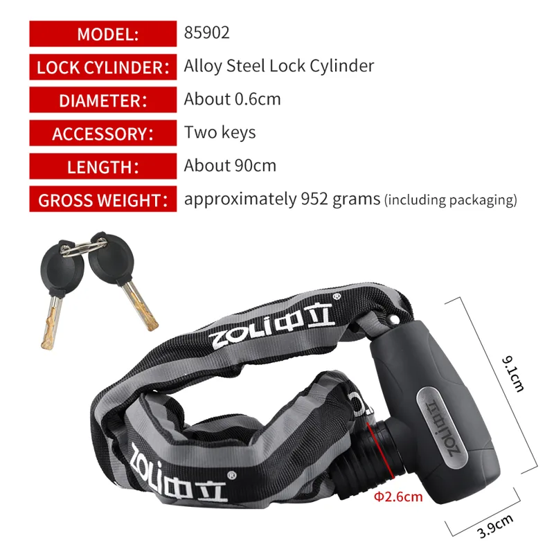 Kunci rantai sepeda Zoli porta - Chain Lock Combination ulasan dan harga