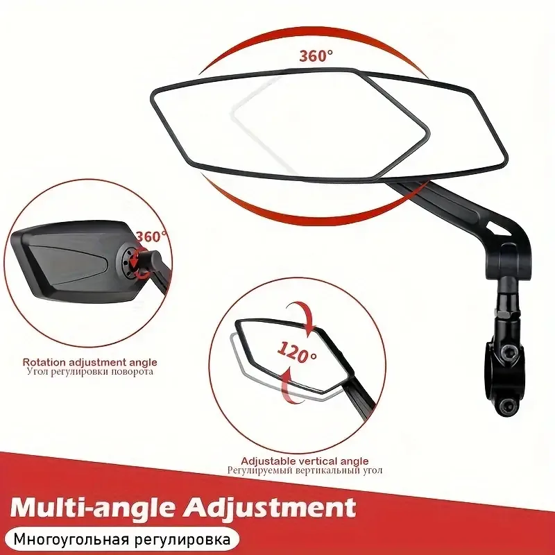 2 Buah Cermin Stang Sepeda Mot - Mirror Handlebar Convex ulasan dan harga