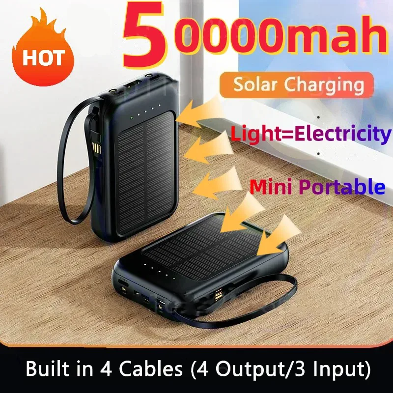 Power bank 50000mah Solar Powe - Usb Charger Dynamo ulasan dan harga