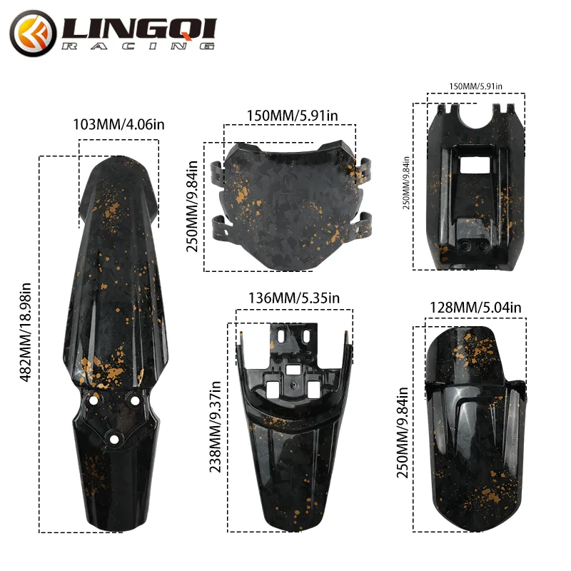 LINGQI Kit Fairing Spatbor Bod - Bike Light Front Rear ulasan dan harga