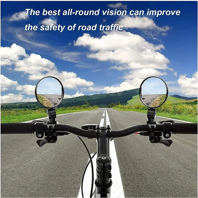 2-8 Buah Cermin Sepeda, Kaca S - Mirror Handlebar Convex ulasan dan harga