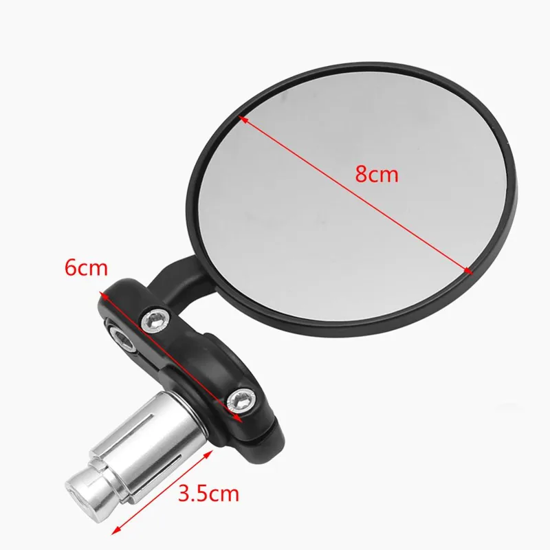 2 buah cermin sepeda motor uju - Mirror Handlebar Convex ulasan dan harga