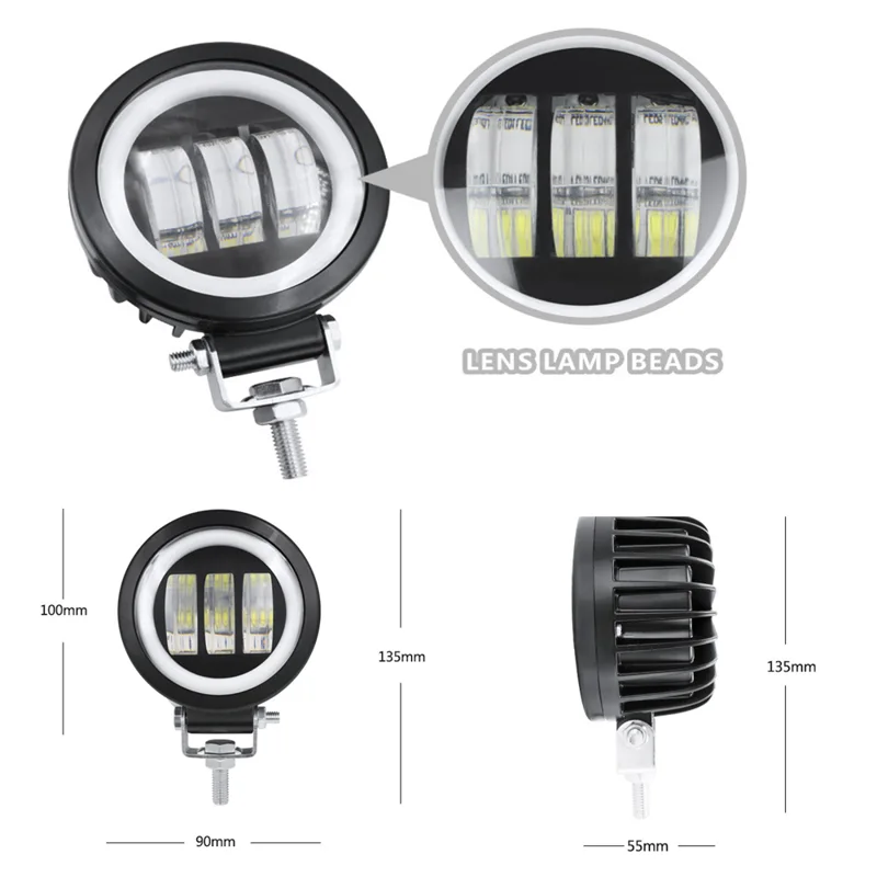 Lampu Sorot Motor 5 Inci LED L - Cycling Zones ulasan dan harga