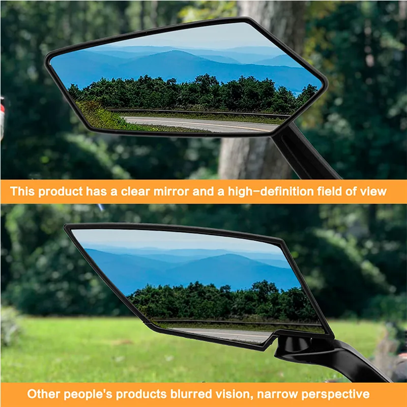 Spion Lipat Motor Hitam Sudut  - Mirror Handlebar Convex ulasan dan harga