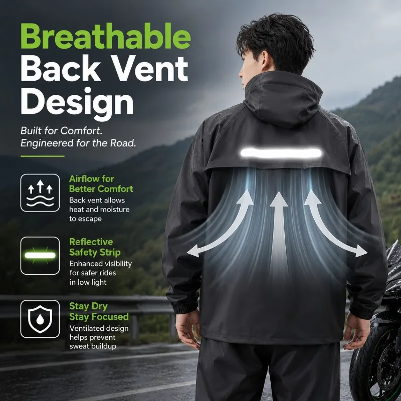 Setelan Hujan Bersepeda Anti A - Cycling Commute Jacket ulasan dan harga