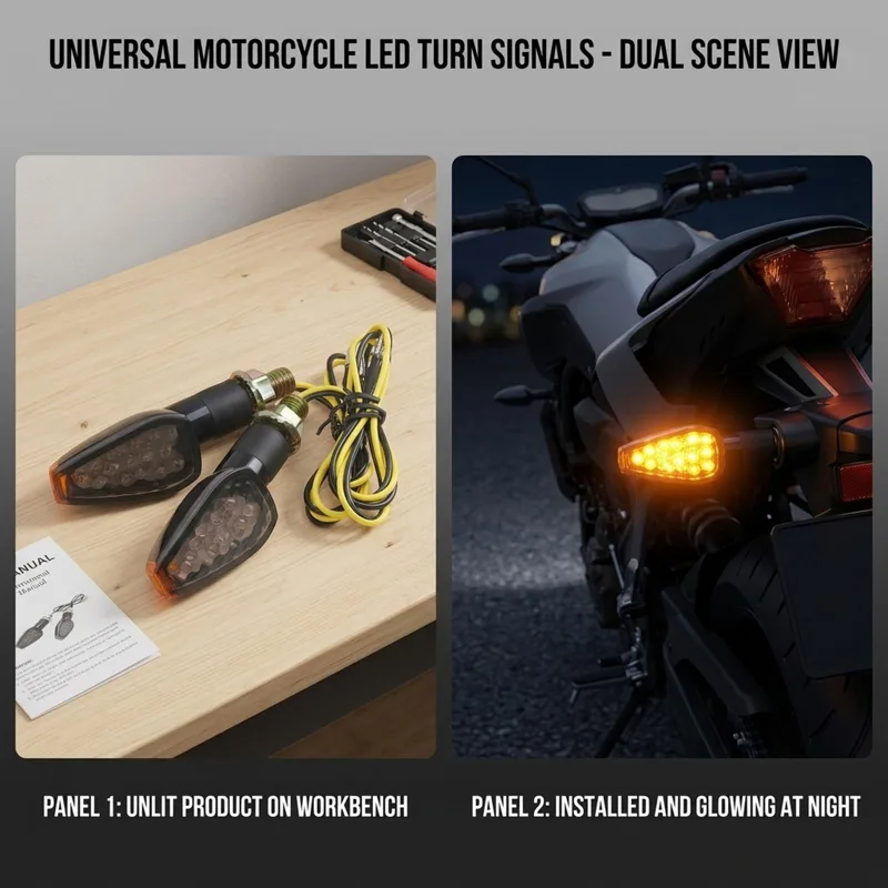 14 Lampu Sein LED Motor Kecera - Bike Light Front Rear ulasan dan harga