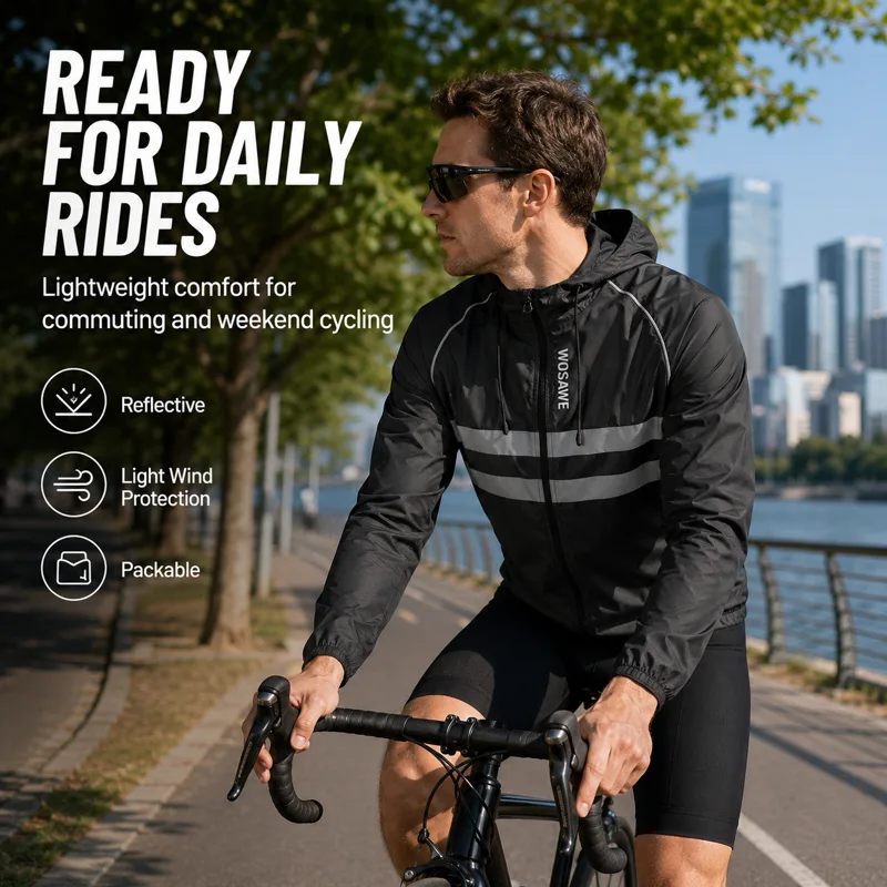 Jaket Sepeda Pria Reflektif An - Cycling Commute Jacket ulasan dan harga