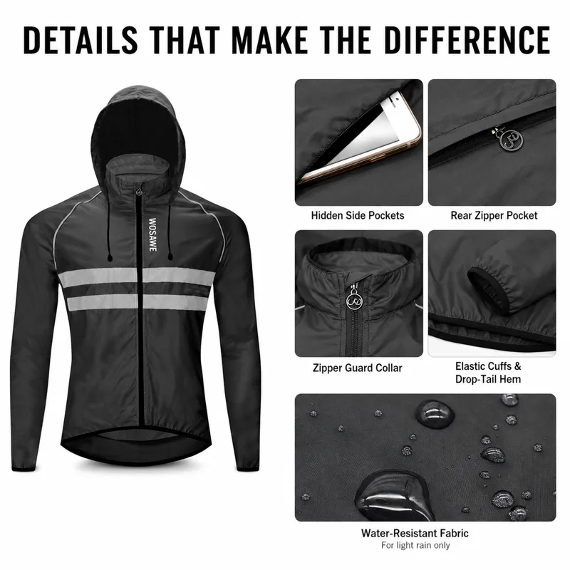 Jaket Sepeda Pria Reflektif An - Cycling Commute Jacket ulasan dan harga