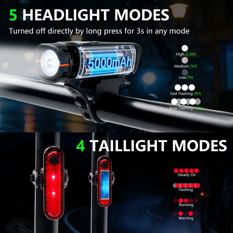 Lampu Sepeda Tahan Air Lampu S - Bike Light Front Rear ulasan dan harga