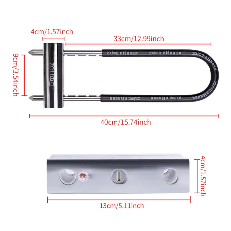 Kunci Sepeda ZOLI U-Lock, Kunc - U Lock Heavy Duty ulasan dan harga