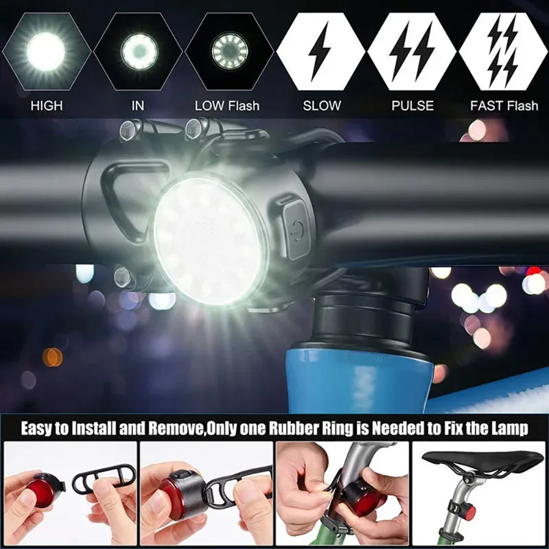 Set Lampu Sepeda LED Tahan Air - Bike Light Front Rear ulasan dan harga