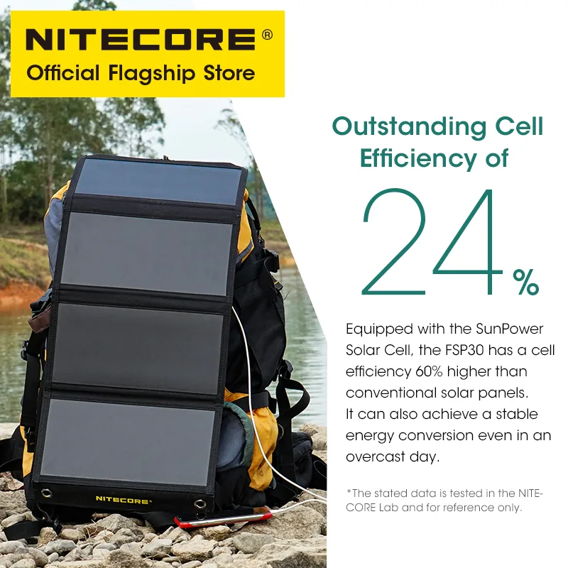 NITECORE FSP30 Panel surya por - Usb Charger Dynamo ulasan dan harga